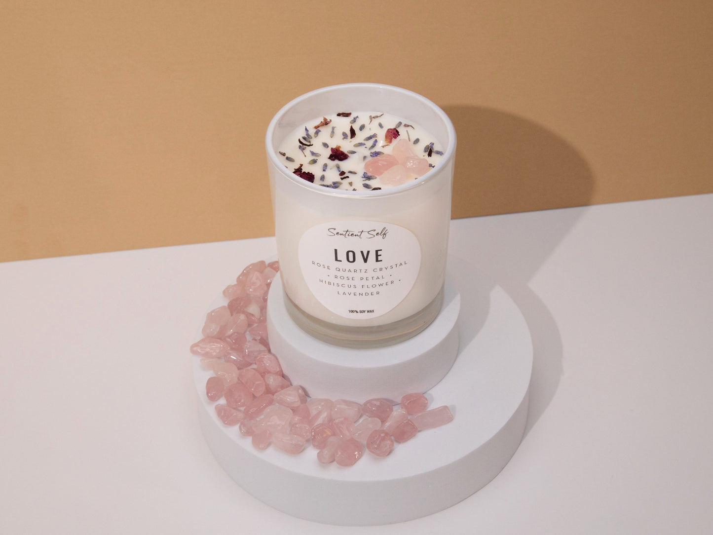 Large Love Candle