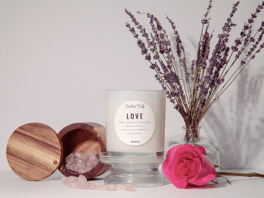Large Love Candle