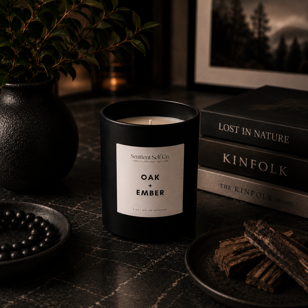 Oak + Ember Candle | Noir Collection