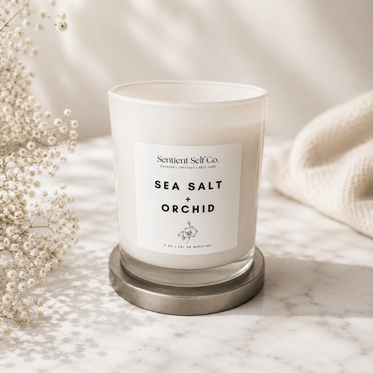 Sea Salt + Orchid Candle