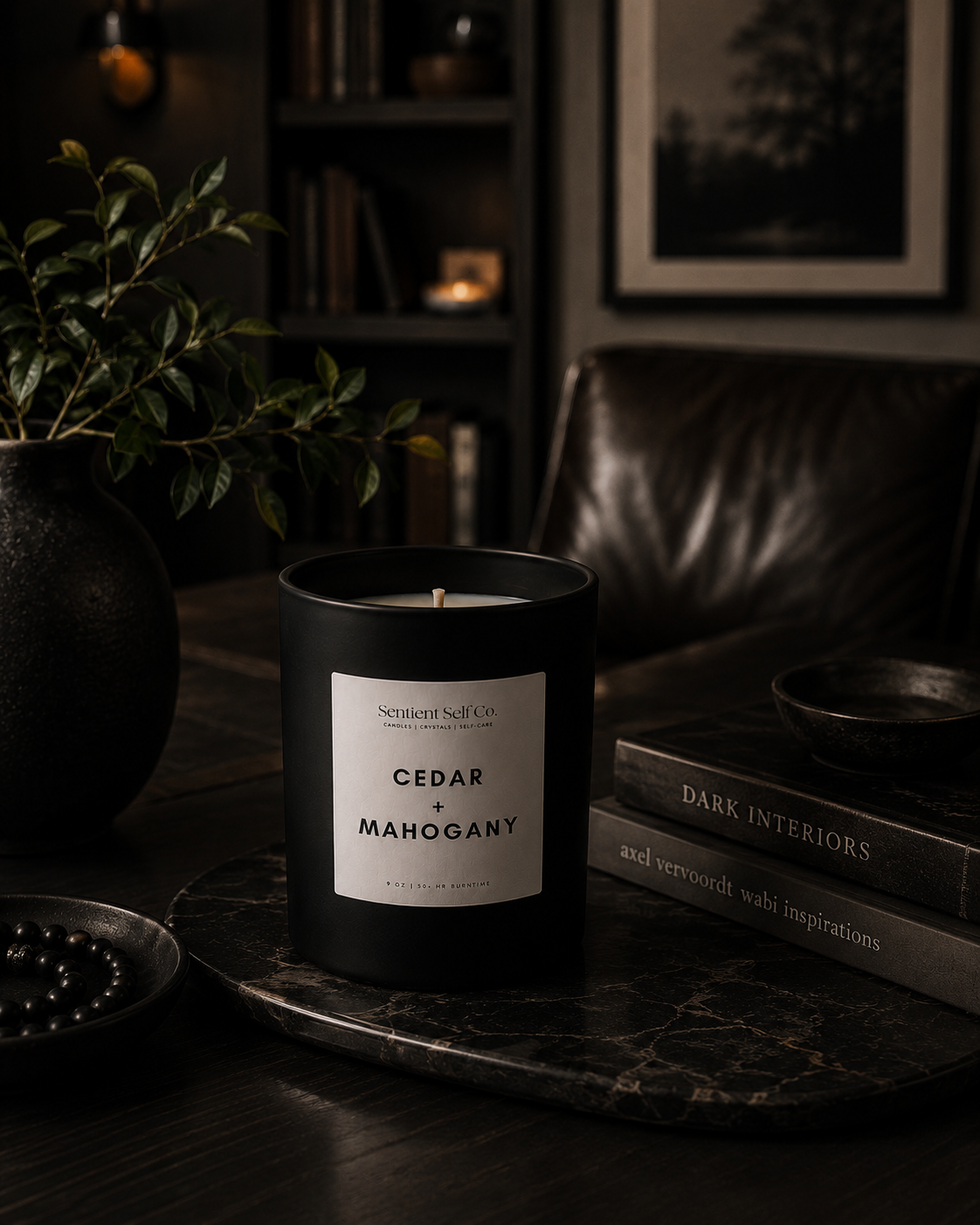Cedar + Mahogany Candle | Noir Collection