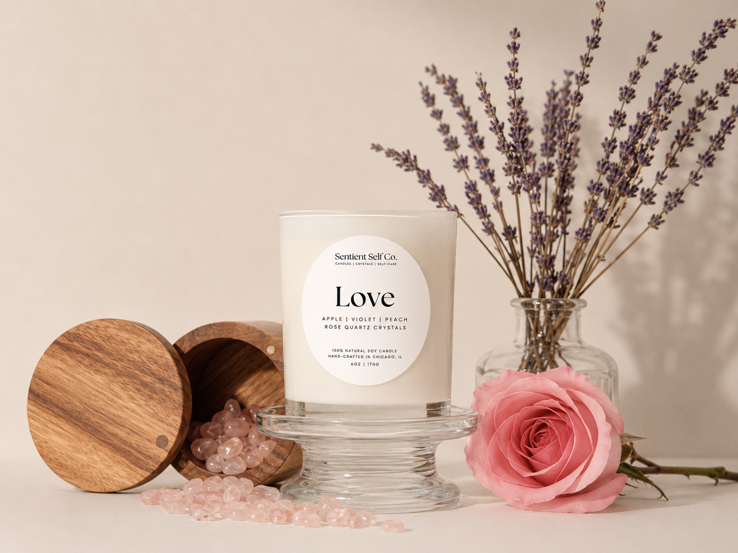 Large Love Candle