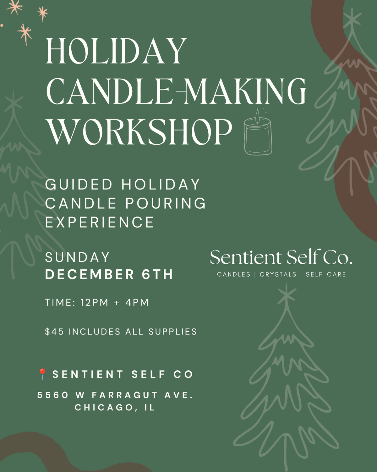 12/ 5 🎄 Holiday Candle-Making Workshop | Choose Your Vessel + Create a Custom 8 oz Candle