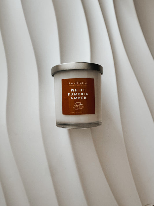 White Pumpkin Amber | Fall Scented Candle