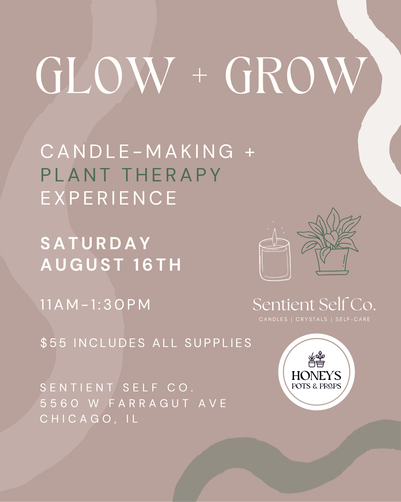 Glow + Grow: An Intention Candle + Plant Therapy Workshop